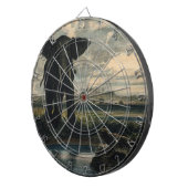 Elephants en een panter in de Indische woestijn Dartbord (Voorkant Rechts)