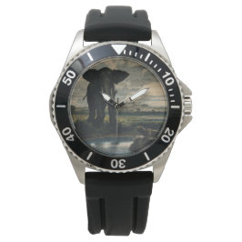 Elephants en een panter in de Indische woestijn Horloge