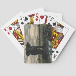 Elephants en een panter in de Indische woestijn Pokerkaarten