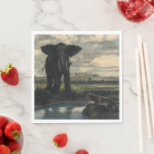 Elephants en een panter in de Indische woestijn Servet (Insitu)