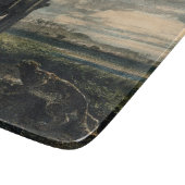 Elephants en een panter in de Indische woestijn Snijplank (Hoek)