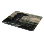 Elephants en een panter in de Indische woestijn Snijplank (Hoek)