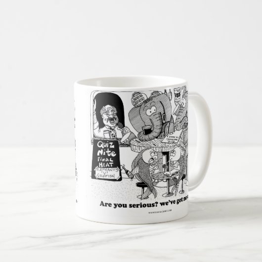 Elephants en Goldfish pub quiz Koffiemok (Voorkant rechts)