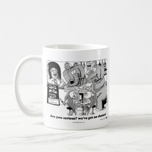 Elephants en Goldfish pub quiz Koffiemok (Links)