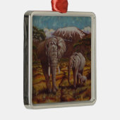 Elephants en Kilimanjaro Ornament (Rechts)