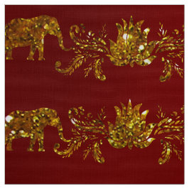 Elephants en Lotus Fabric Stof
