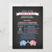 Elephants Gender onthult het Baby shower van Chalk Kaart (Voorkant)