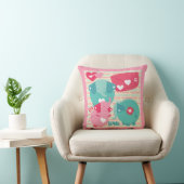 Elephants Gepersonaliseerd Valentijn Pillow Kussen (Stoel)