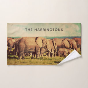 Elephants handhanddoek handdoek