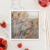 Elephants Happy 3rd Birthday Party Celebration Servet (Insitu)