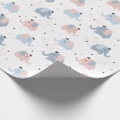 Elephants, Hearts and Stars Wrapping Paper Cadeaupapier (Hoek)