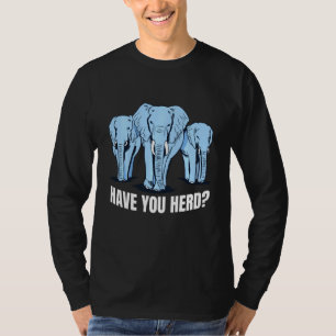 Elephants Herd Immunity Pun Joke Funny T-shirt