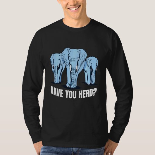 Elephants Herd Immunity Pun Joke Funny T-shirt (Voorkant)