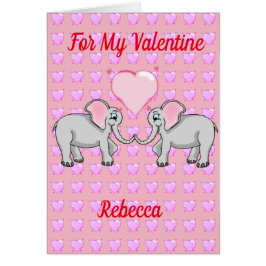 Elephants in Love Valentijnsdag Kaart