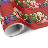 Elephants kerst Cartoon uit de klas Cadeaupapier (Rol Hoek)