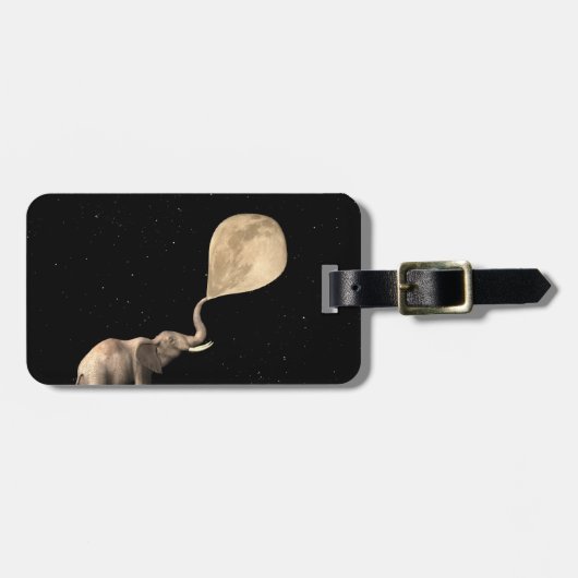 Elephants maken volle maan bagagelabel (Voorkant horizontaal)