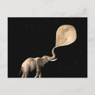 Elephants maken volle maan briefkaart