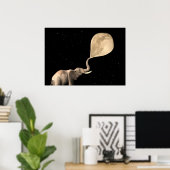 Elephants maken volle maan poster (Thuiskantoor)