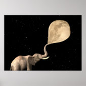 Elephants maken volle maan poster (Voorkant)
