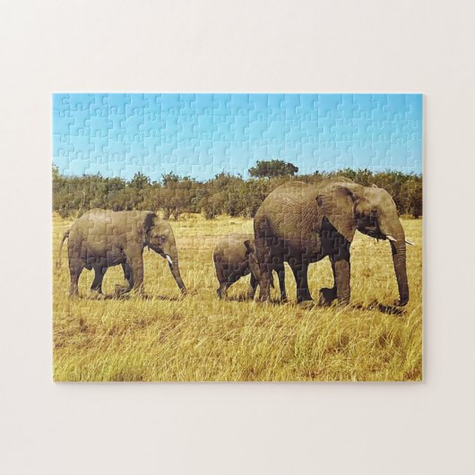Elephants, Masai Mara Legpuzzel (Horizontaal)
