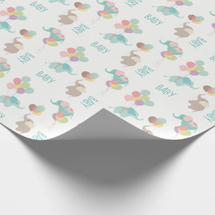 Elephants met Baby-opvulpapier voor ballonnen Cadeaupapier