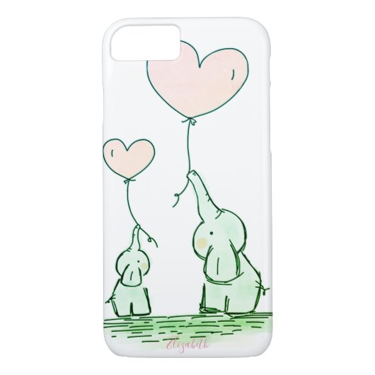 Elephants met ballonnen op maat Case-Mate iPhone case (Achterkant)