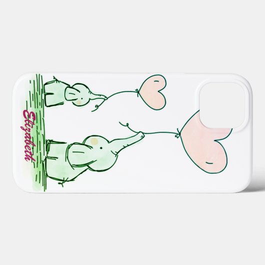Elephants met ballonnen op maat Case-Mate iPhone case (Achterkant (horizontaal))