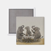 Elephants met theefeestje magneet (Voorkant / Achterkant)