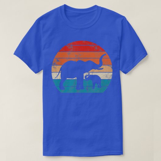 Elephants Moeder en Baby Elephant Zookeeper Vinta T-shirt (Design voorkant)