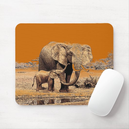 Elephants Mousepad Muismat (Met muis)