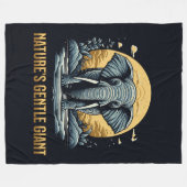 Elephants Nature's Gentle Giant Fleece Deken (Voorkant (Horizontaal))