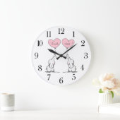 Elephants Nursery, speciaal gepersonaliseerde Twin Grote Klok (Huis)