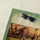 Elephants OF UW PHOTOS aangepaste badhanddoek (In situ)
