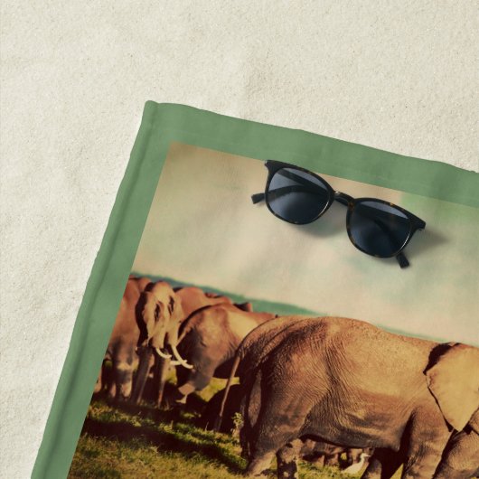 Elephants OF UW PHOTOS aangepaste badhanddoek (In situ)