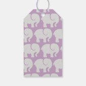 Elephants, olifantenpatroon, Jouw naam Cadeaulabel (Achterkant)