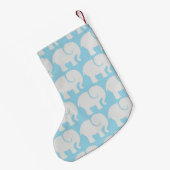 Elephants, olifantenpatroon, Jouw naam Kleine Kerstsok (Achterkant (Hangend))