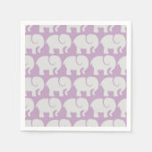 Elephants, olifantenpatroon, Paars Servet (Voorkant)