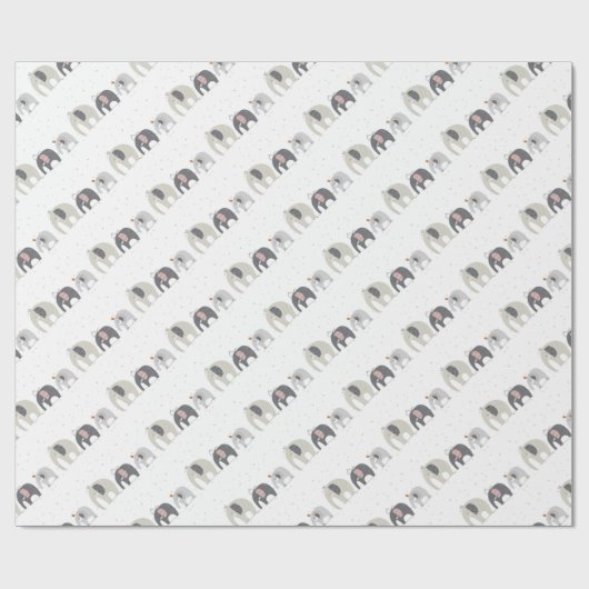 Elephants-pakpapier Cadeaupapier (Vlak)
