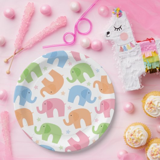 Elephants Paper-Borden Papieren Bordje (Feest)