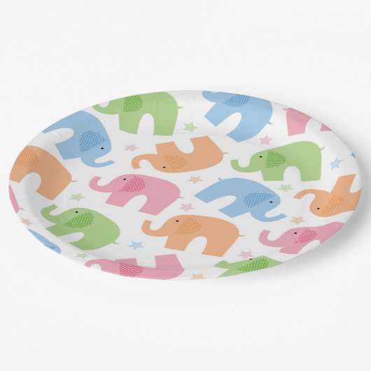 Elephants Paper-Borden Papieren Bordje (Gekanteld)