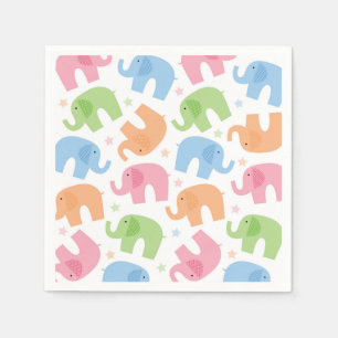 Elephants Paper Napkins Servetten