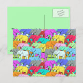 Elephants Parade Briefkaart (Voorkant / Achterkant)