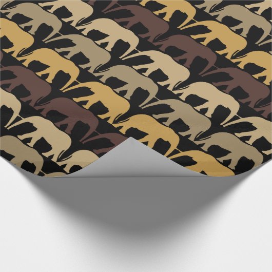 Elephants Pattern Cadeaupapier (Hoek)