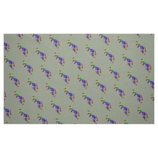 Elephants Pattern Fabric Stof (Fat Quarter)