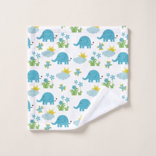 Elephants Pattern-handdoekset Bad Handdoek (Wasdoekje)