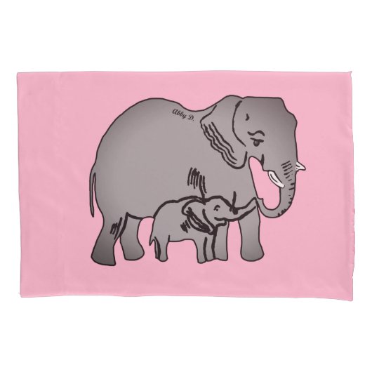 Elephants Pillowcase Kussensloop (Voorkant)