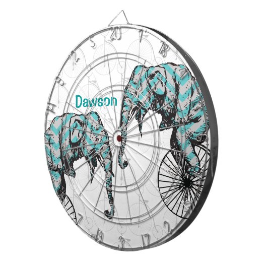 Elephants plus fietsen Equal YIKES Dartbord (Voorkant Rechts)
