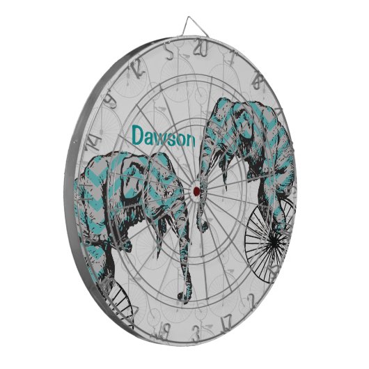 Elephants plus fietsen Equal YIKES Dartbord (Voorkant Links)