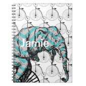 Elephants plus fietsen Equal YIKES Notitieboek (Voorkant)