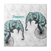 Elephants plus fietsen Equal YIKES Tegeltje (Voorkant)